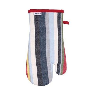 Striped Recycled Cotton Gauntlet - Red