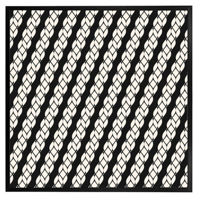 Striped rope pattern (Picutre Frame) / 30x30" / White