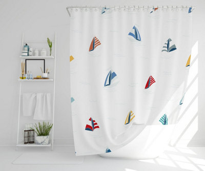 Striped Sailboats (Shower Curtain) / Default Title Price Comparisons | Compare The Build