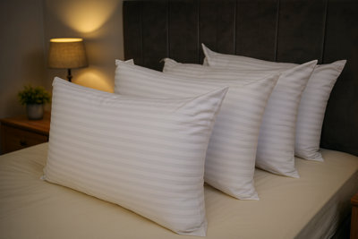 VL Pillows 6 Pack Hotel Quality – Hollowfiber Filled For All Sleep