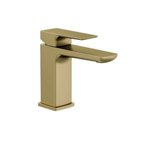 Strive Basin Mono Tap with Easy Clean Click Waste Brushed Brass