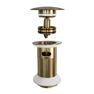 Strive Basin Mono Tap with Easy Clean Click Waste Brushed Brass