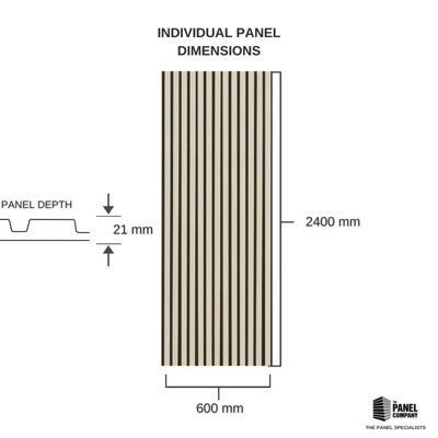 STRIVO Acoustic Slat Panel - Light Oak 600mm x 2400mm