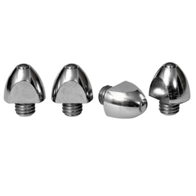 Stromsholm Diamond Domed Soft Terrain Horse Studs (Pack of 4) Silver (XL)