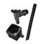 Strong 150L Slimline Medium Garden Water Butt Set Including Lid Tap with Stand and Filler Kit