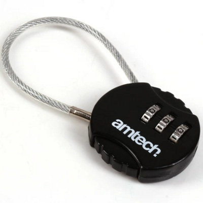 Strong 3 Digit Combination Lock Bag Backpack Travel Cycle Security Wire ...