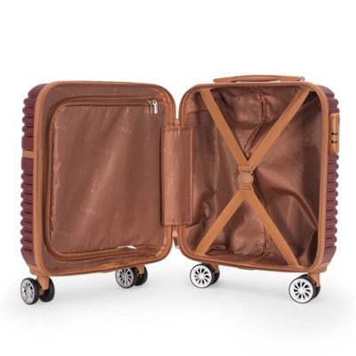 Strong ABS Hardshell Cabin Suitcase 56 x 45 x 25 cm Luggage Suitable ...