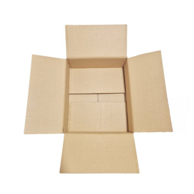 Strong Double Wall Cardboard Boxes 16.5" x 14" x 4" 19 Litres Storage Packing Moving House Sturdy Shipping Boxes (Pack of 25) - 3