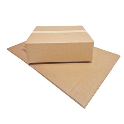 Strong Double Wall Cardboard Boxes 16.5" x 14" x 4" 19 Litres Storage Packing Moving House Sturdy Shipping Boxes (Pack of 25) - 4