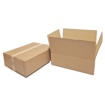 Strong Double Wall Cardboard Boxes 16.5" x 14" x 4" 19 Litres Storage Packing Moving House Sturdy Shipping Boxes (Pack of 25) - 5