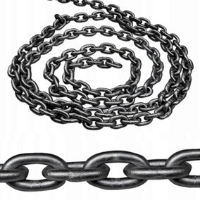 Strong Galvanized Plated Chain Links DIY Heavy Duty Steel Cut Length (2mm, 10 Meters)