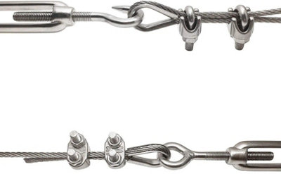 Seilwerk STANKE M8 Turnbuckle Wire Tension Strainer Galvanized