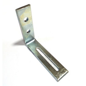 Strong Metal Adjustable Angle Corner Bracket Zinc Plated Silver - Size 80x65x20x4mm - Pack of 1