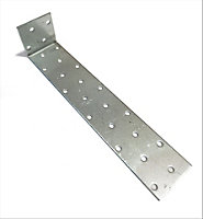 Strong Metal Strap Anchor Corner Brackets Galvanised - Size 40x200x40x2mm - Pack of 1