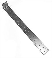 Strong Metal Strap Anchor Corner Brackets Galvanised - Size 40x400x40x2mm - Pack of 1