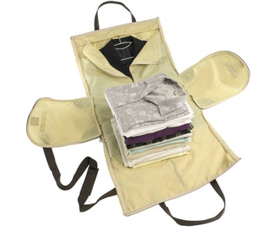 Strong Polyester Suit or Dress Holder Bag - Folding Clothes Carrier with Carry Handles & Shoulder Strap