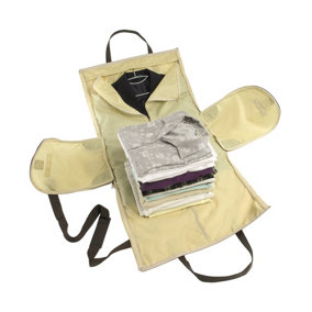 Strong Polyester Suit or Dress Holder Bag - Folding Clothes Carrier with Carry Handles & Shoulder Strap