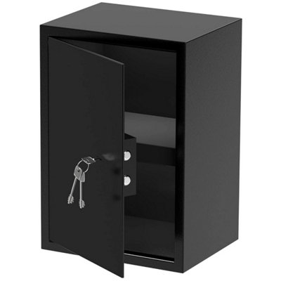 STRONG STEEL SAFE KEY HIGH SECURITY HOME OFFICE MONEY CASH SAFETY BOX