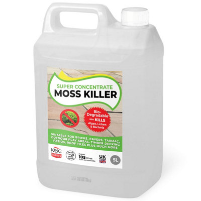 Strongest Moss Killer and Patio Cleaner Concentrate on the Market Highly Effective 5litres DIY