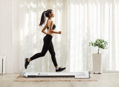 Strongology Home and Office Ultra Quiet 560W Adjustable Speed Slimline MOTIONIC Bluetooth Treadmill with LED Display