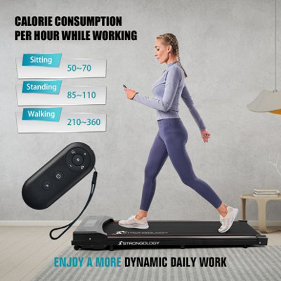 Strongology Home & Office Ultra Quiet 560W Adjustable Speed Slimline EVOLUTION Treadmill with LED Display - Fully Assembled