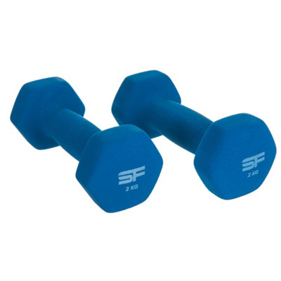 STRUCTURE FITNESS Set of 2 Neoprene Dumbbells - Arm & Hand Weights