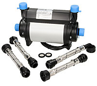 Stuart Turner 1.5 Bar Twin Impeller Shower Pump Techflow ST + Pair Hoses