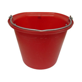 Stubbs Hanging Bucket Flat Sided Large Red (18l)