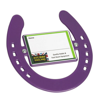 Stubbs S2670 Horseshoe Name Plate Purple (One Size)