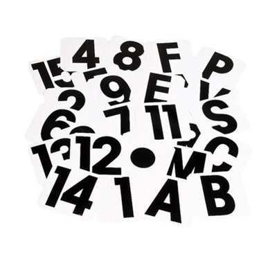 Stubbs Self Adhesive Letter Labels White/Black (V)