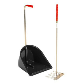 Stubbs Stable Mate Manure Collector High With Rake S4585 Black (One Size)