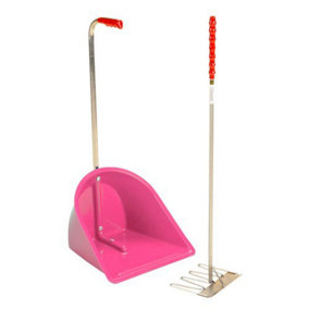 Stubbs Stable Mate Manure Collector High With Rake S4585 Pink (One Size)