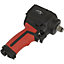 Stubby Air Impact Wrench - 1/2 Inch Sq Drive - Twin Hammer - 3-Speed Selector