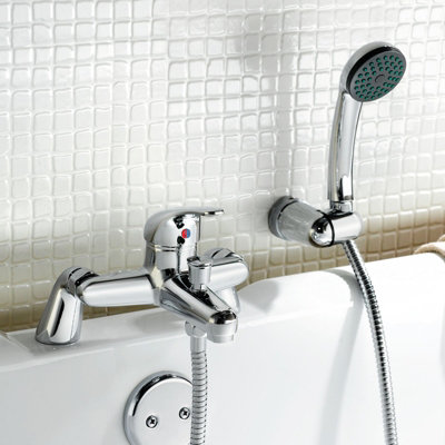 Studio Bath Shower Mixer Tap With Shower Handset Chrome