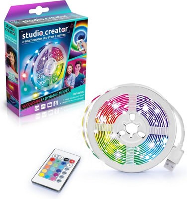Studio Creator LED Colour Strip Light, Wireless Remote Control Included ...