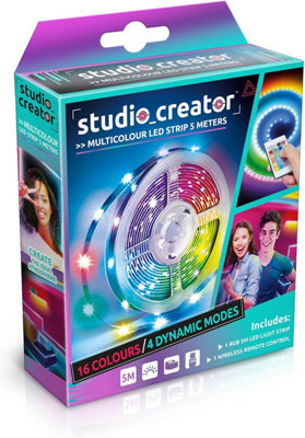 Studio Creator LED Colour Strip Light, Wireless Remote Control Included ...