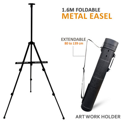 STUDIO EASEL ARTIST ART CRAFT DISPLAY EASEL METAL FULL STANDING TRIPOD ...