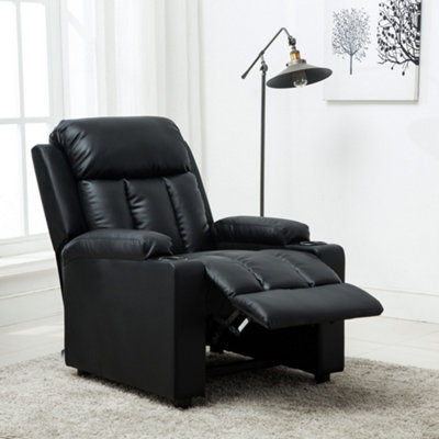 Small black recliner deals chair