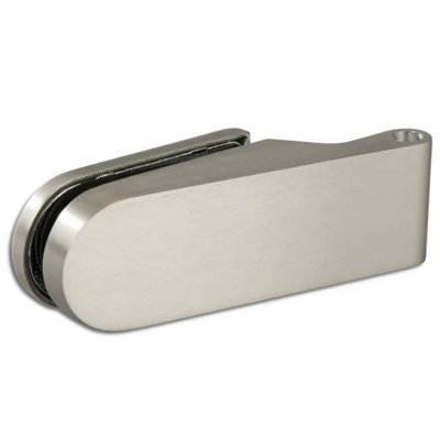 Studio Private Line Glass door hinge 2 pieces, round, stainless steel ...