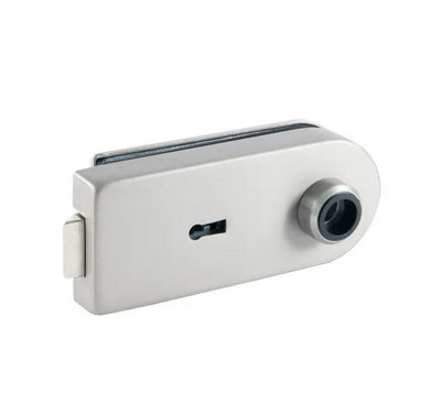 Studio Private Line glass door lock, round, stainless steel colour C31