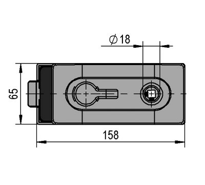 Studio Private Line glass door lock WC, DIN left outward, stainless ...