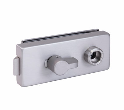Studio Private Line glass door lock WC, DIN right inwards, aluminium ...