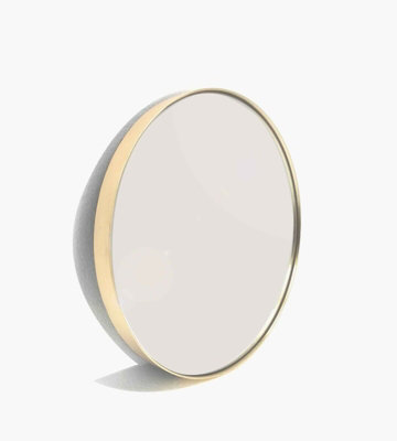 Studio Round Wood Accent Wall Mirror/Vanity Mirror/Bathroom Mirror,Gold