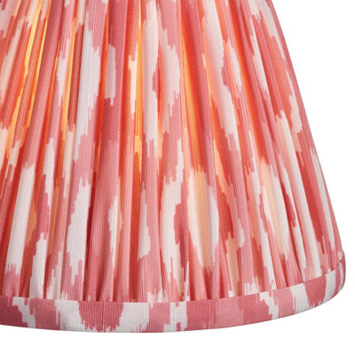 Stunning 5-Light Pendant Ceiling Light in Brushed Aged Brass with Coral Pink Shades