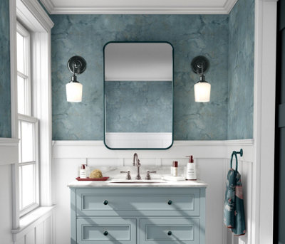 Stunning Marble in Textured Blue from Erismann 4 Earth Collection - PVC Free