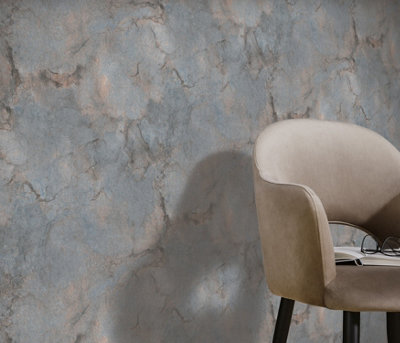 Stunning Marble in Textured Brown from Erismann 4 Earth Collection - PVC Free