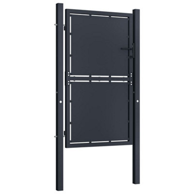 Sturdy Garden Gate Steel 100x125 cm Anthracite