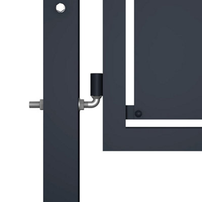 Sturdy Garden Gate Steel 350x150 cm Anthracite