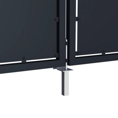 Sturdy Garden Gate Steel 350x175 cm Anthracite