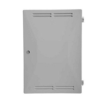 Sturdy Replacement Door for White Cavity Gas Meter Box - 15" x 21.5" (380mm x 550mm) - Spring Hinge Pins - Includes Metal Latch an